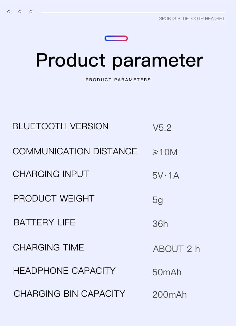 N21 wireless Bluetooth headset pull tube touch LED display binaural in ear mini sports universal