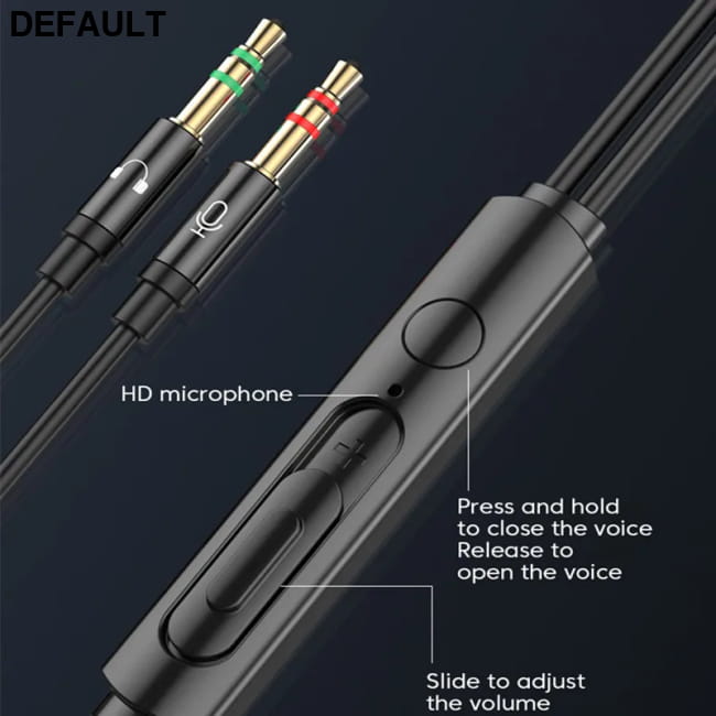 Wired Headphones with Microphone Dual Plug for Desktop Computer Earbuds Best Selling Products In-Ear