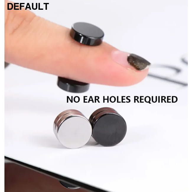 3pairs 6mm Crystal Stainless Steel Stud Earrings Men Punk Zircon Magnetic