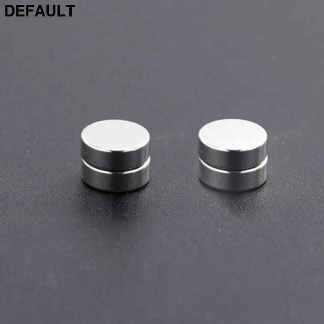 3pairs 6mm Crystal Stainless Steel Stud Earrings Men Punk Zircon Magnetic