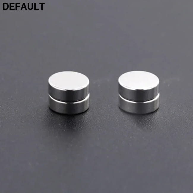 3pairs 6mm Crystal Stainless Steel Stud Earrings Men Punk Zircon Magnetic