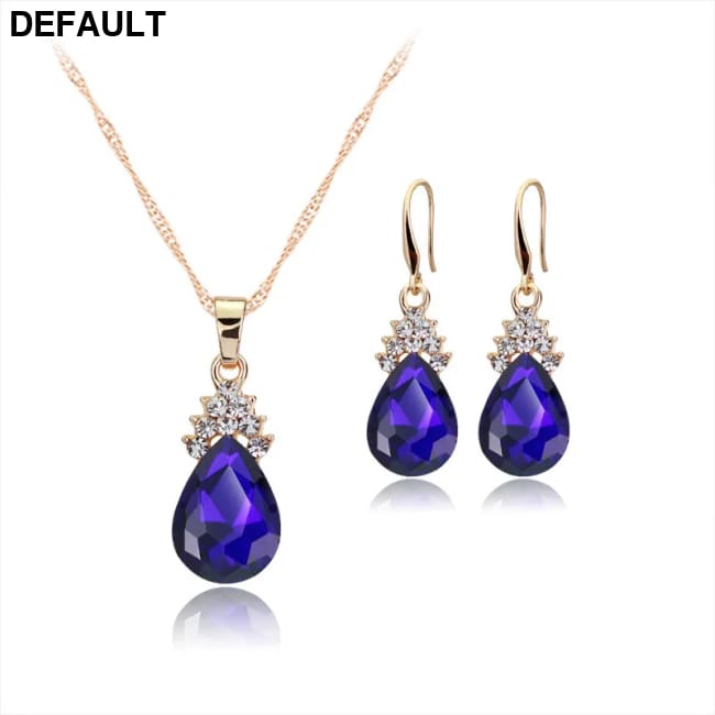 3pcs/set Gold color Jewelry Sets Wedding Beads Crystal Bridal Jewellery bridal necklace earrings wedding party gift set