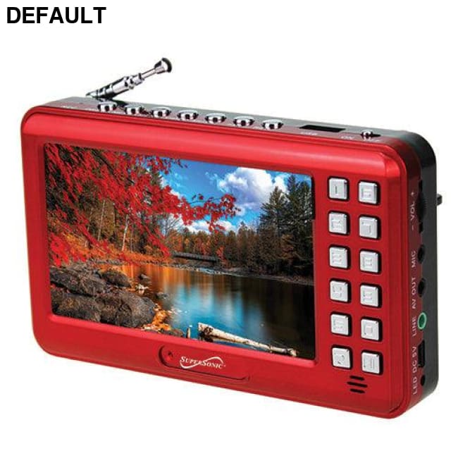 4.3’’ Portable Media Player w/ Voice Amplifier Red SC-544RD Mini Bluetooth Speakers Electronics