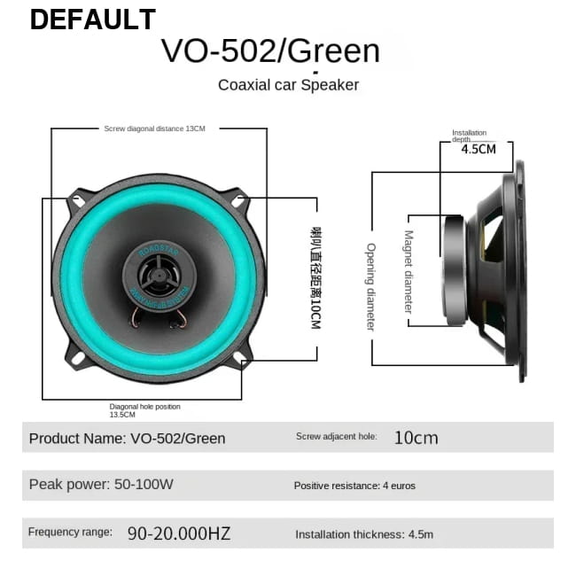 4/5/6.5 Inch Car Speakers Coaxial Subwoofer Universal Subwoofers & Enclosures