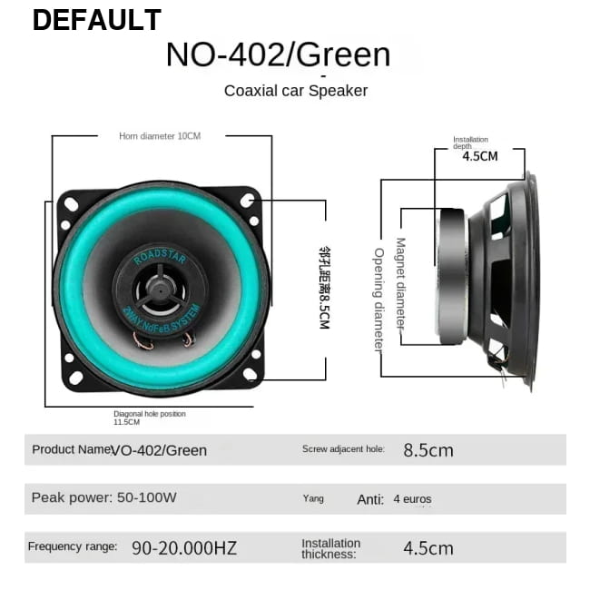 4/5/6.5 Inch Car Speakers Coaxial Subwoofer Universal Subwoofers & Enclosures