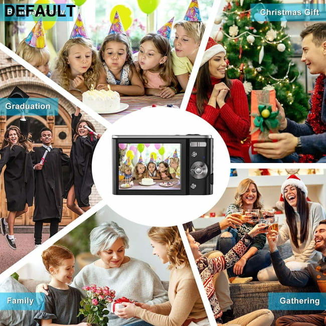 44MP Small Digital Camera for Photography Beginners Kids with Face Detection Cameras & Optics