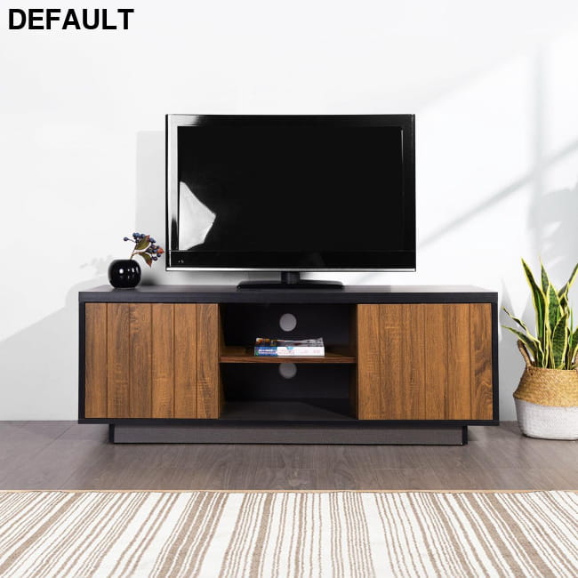 47.2 Inch Acacia Wood TV Stand with Open Slat Paneling as picture / US Home Stands Best Selling Products Entertainment