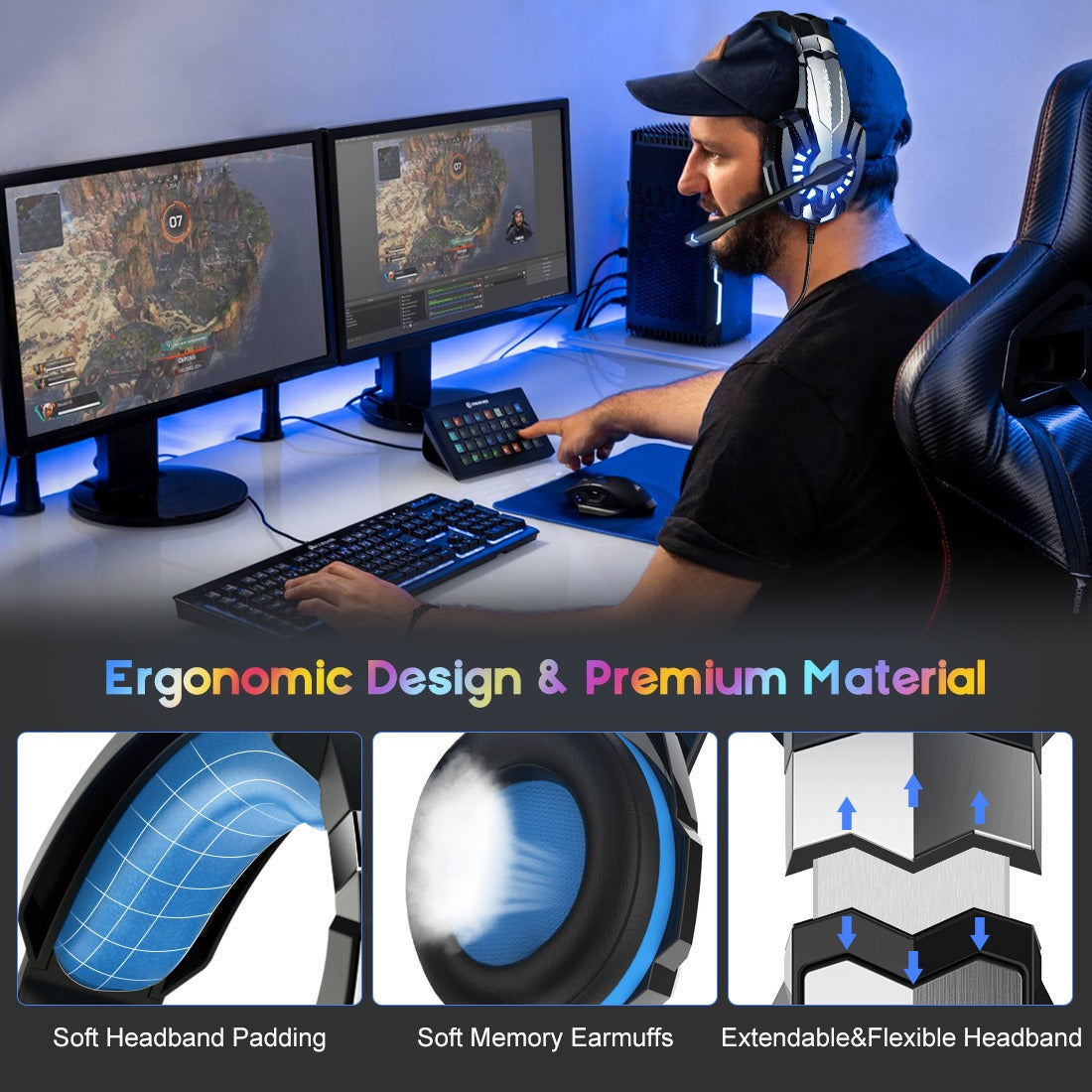 S9 Head mounted Esports Gaming Earphones Wired Luminous Computer PS4 Headphones Best Selling Products In-Ear