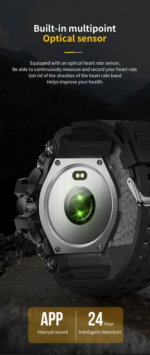 LC16 smartwatch Bluetooth call outdoor three defense heart rate monitoring smart watch