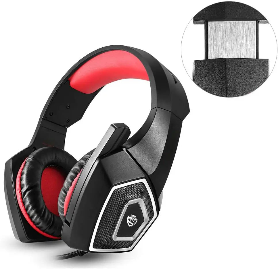 Head mounted gaming headphones colorful RGB wired computer game controller