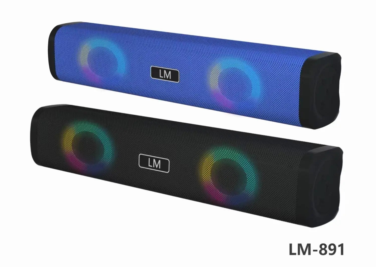Wireless Bluetooth Private Speaker Long Sound Heater USB Card TWS Couplet Color Light