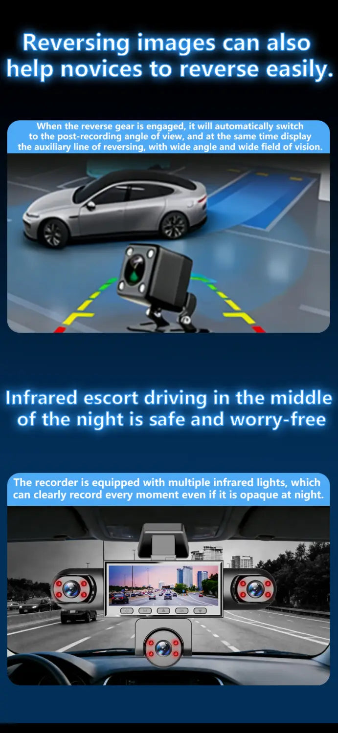 Five Camera Driving Recorder 1080P High-definition Night
