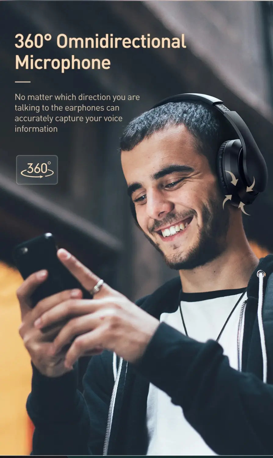 Baseus D07 Wireless Headphone Bluetooth 5.0 Earphone Handsfree Mega Bass Headset Ear HeadPhone For iPhone Xiaomi Huawei