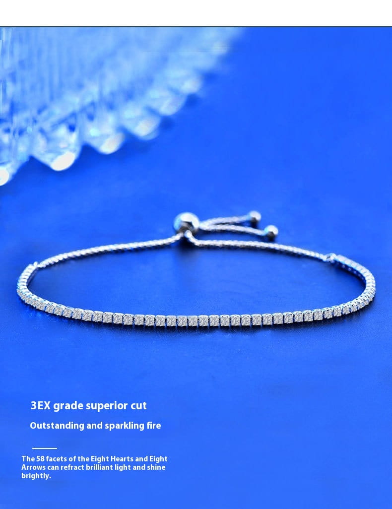 Moissanite Women’s Sterling Silver Bracelet