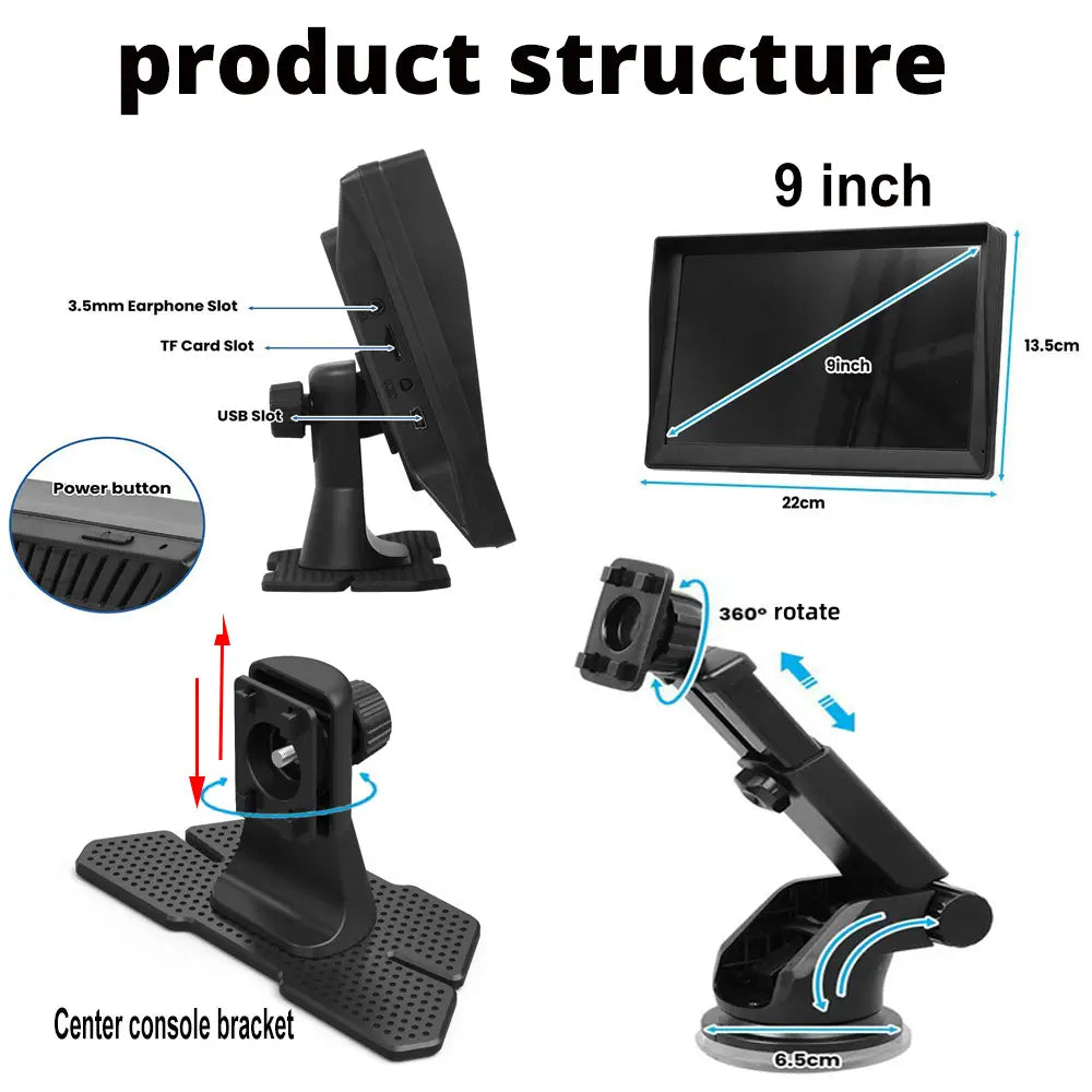 9-inch Navigator Car Portable Truck Large Screen Universal