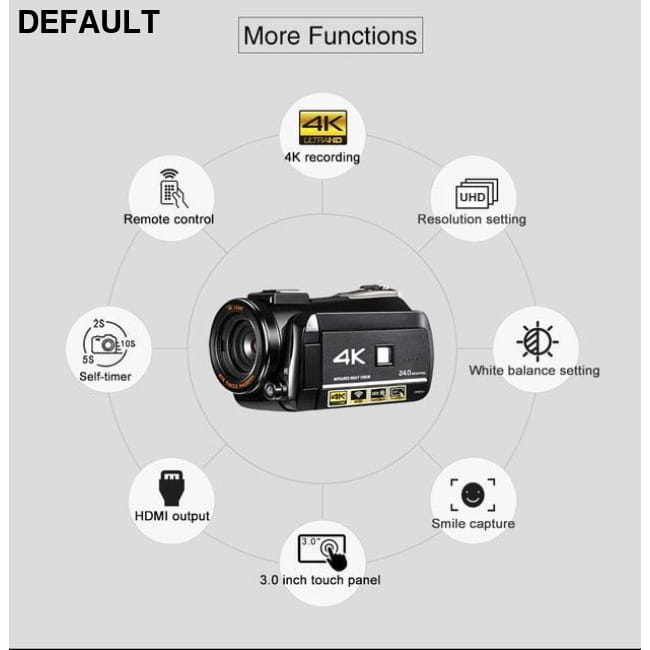 4K WiFi Video Cam Digital Camcorders Cameras