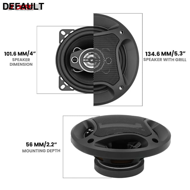 5 Core 2 Way 4’’ Car Speaker 250W Coaxial Component CS 04 2W Speakers Electronics