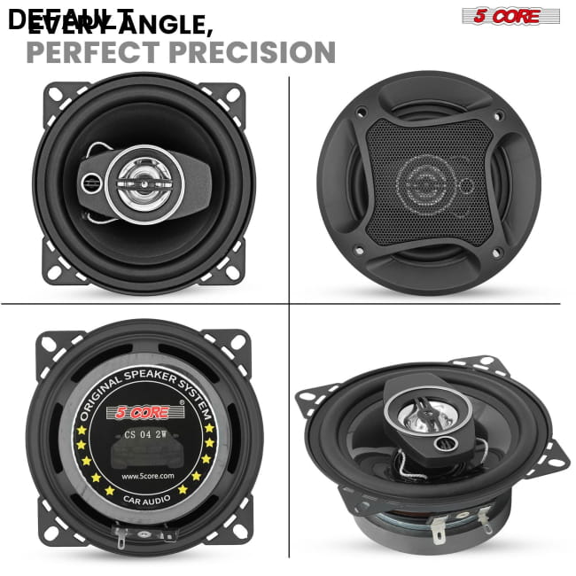5 Core 2 Way 4’ Car Stereo Speakers 250W Pair Coaxial Best Selling Products