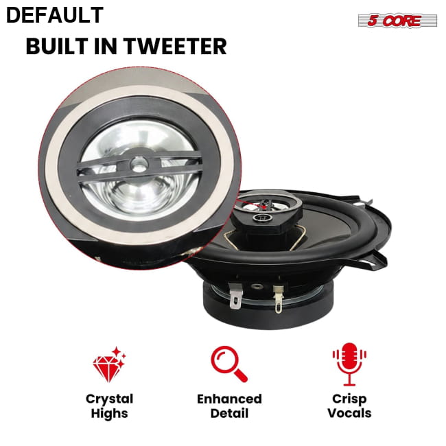 5 Core 2 Way 5’’ Car Stereo Speakers Pair 350W Coaxial Best Selling Products