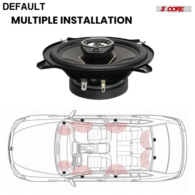 5 Core 2 Way 5’’ Car Stereo Speakers Pair 350W Coaxial Best Selling Products