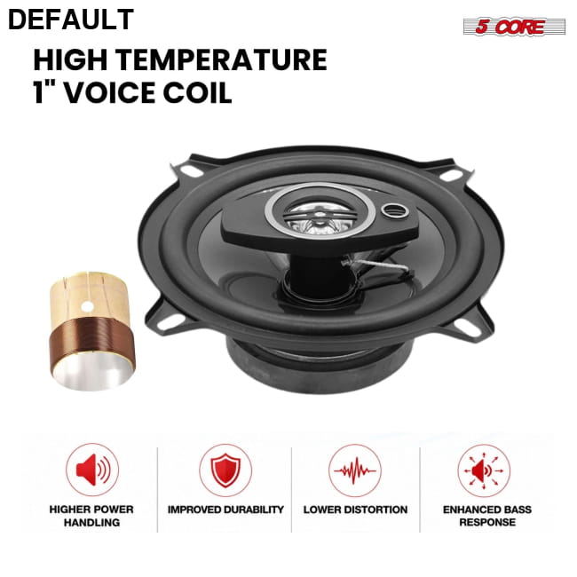 5 Core 2 Way 5’’ Car Stereo Speakers Pair 350W Coaxial Best Selling Products