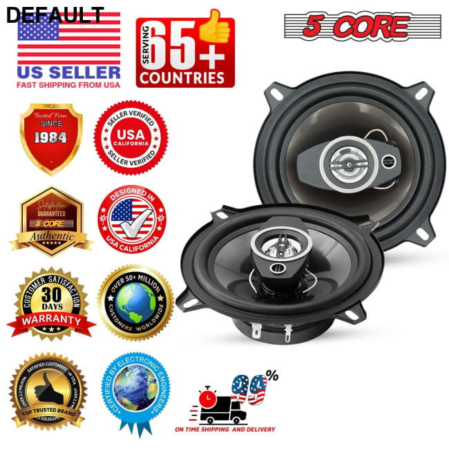 5 Core 2 Way 5’’ Car Stereo Speakers Pair 350W Coaxial Best Selling Products