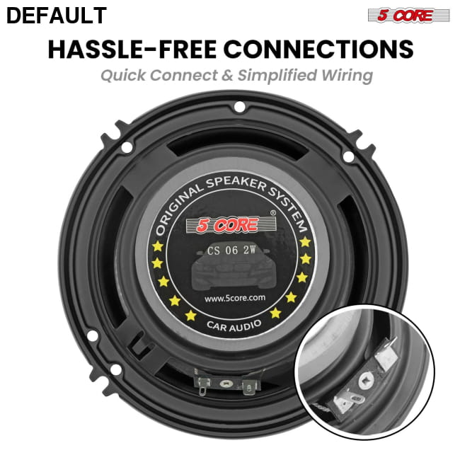 5 Core 2 Way 6’ Car Stereo Speakers Pair 500W Coaxial Best Selling Products