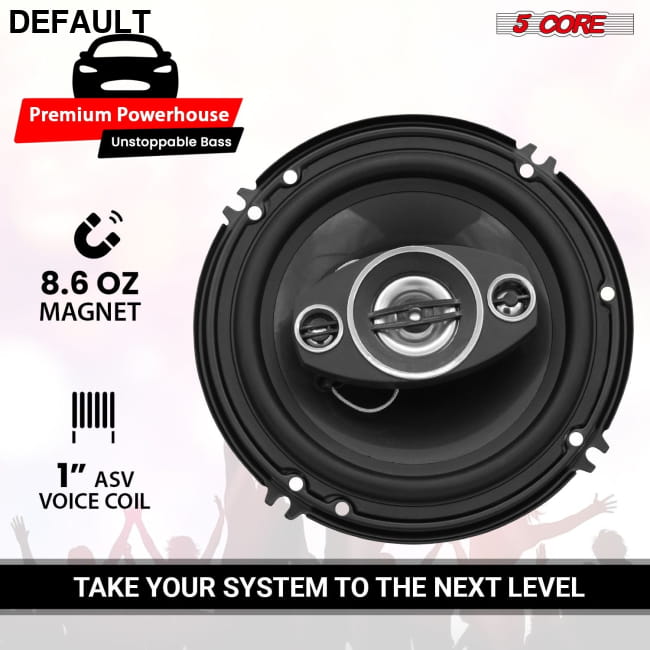 5 Core 2 Way 6’ Car Stereo Speakers Pair 500W Coaxial Best Selling Products
