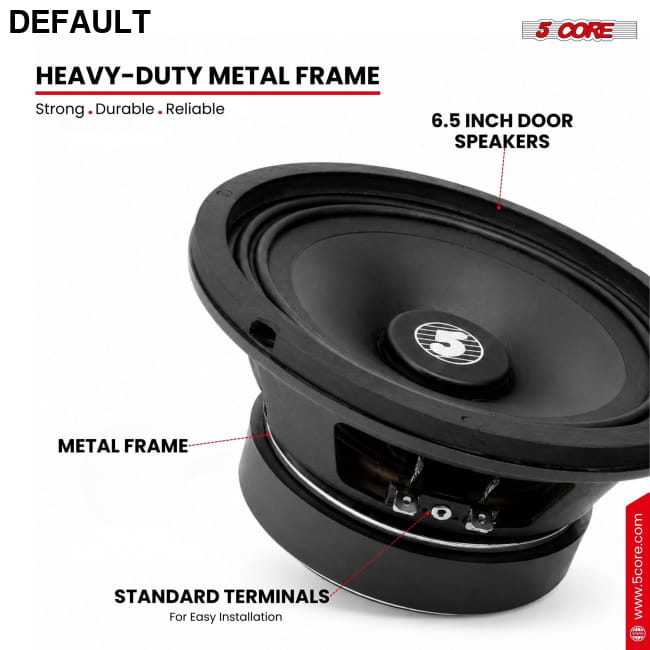 5 Core 6.5’’ Mid-Range Replacement 2Pc Pro Audio Car Speaker Speakers Best Selling Products