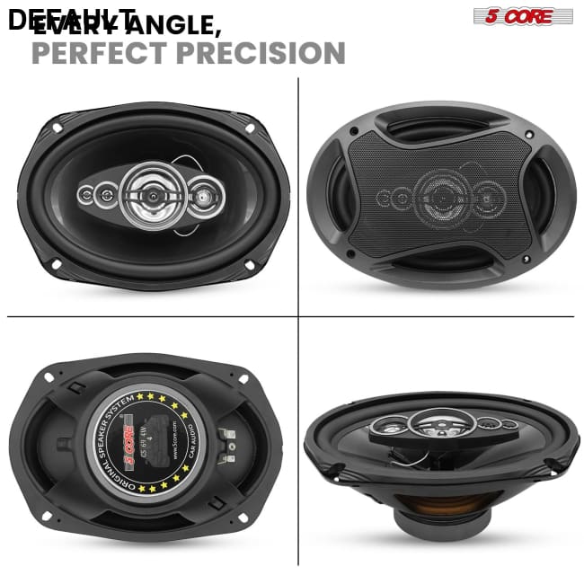 5 Core 6x9 Car Speaker 800W 4Ohm 4 Way Coaxial w Super Tweeter Universal Fit for Vehicle CS 69 4W Speakers Electronics