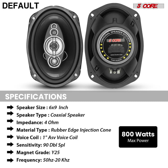 5 Core 6x9 Car Speaker Audio 2-Way/4-Way Coaxial w Speakers Best Selling Products