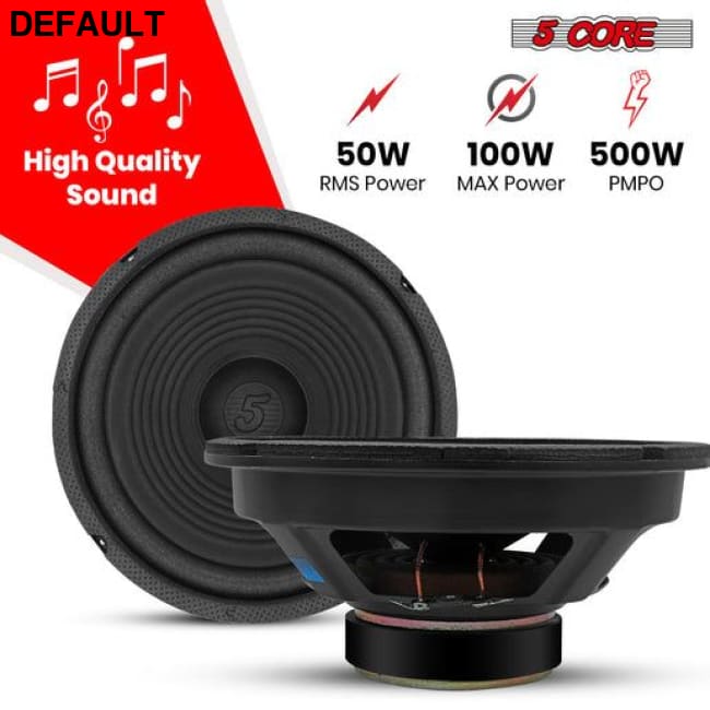 5 Core 8 Inch Subwoofer Speaker 1000W Combined Peak 4Ohm Replacement Car Bass Sub Woofer WF 8’’-890 2 PC Subwoofers &