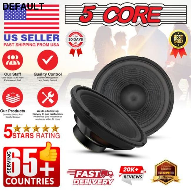5 Core 8 Inch Subwoofer Speaker 1000W Combined Peak 4Ohm Replacement Car Bass Sub Woofer WF 8’’-890 2 PC Subwoofers &