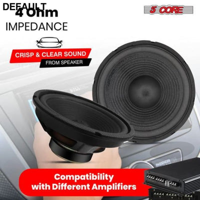 5 Core 8 Inch Subwoofer Speaker 1000W Combined Peak 4Ohm Replacement Car Bass Sub Woofer WF 8’’-890 2 PC Subwoofers &