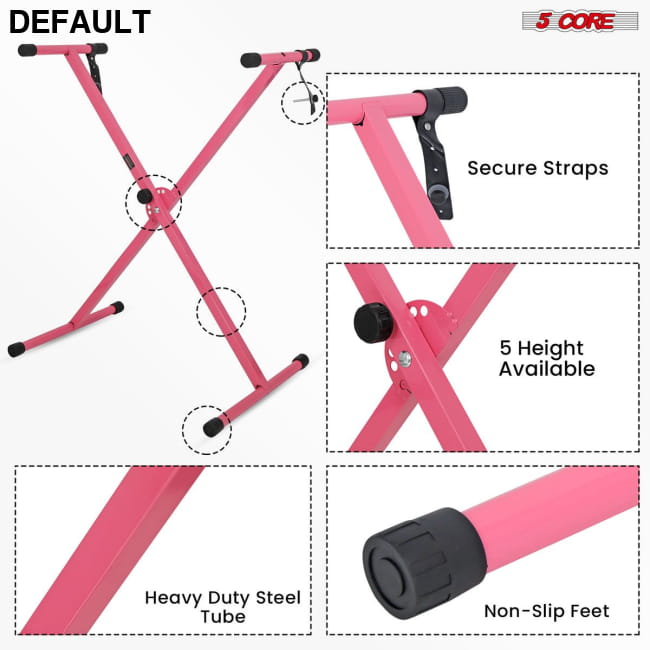 5 CORE Keyboard Stand Single X Style Adjustable Digital Best Selling Products