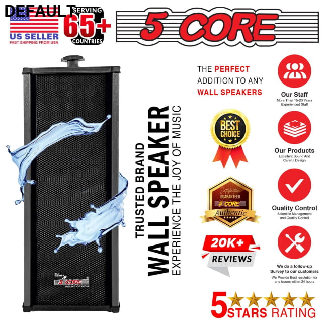 5 CORE Outdoor Speakers Pair Stereo in Wall Speaker 100W 15TG 2Pcs Home Theater Electronics