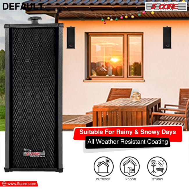 5 CORE Outdoor Speakers Pair Stereo in Wall Speaker 100W 15TG 2Pcs Home Theater Electronics