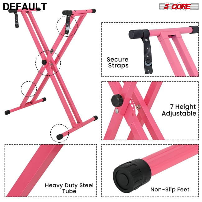 5 CORE Piano Keyboard Stand Double X Style Heavy Duty Best Selling Products