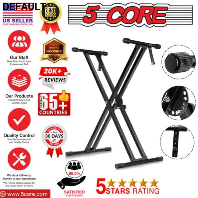 5 CORE Piano Keyboard Stand Double X Style Heavy Duty Best Selling Products