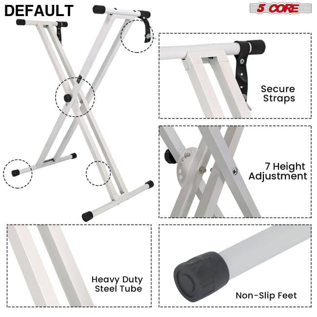 5 CORE Piano Keyboard Stand Double X Style Heavy Duty Best Selling Products