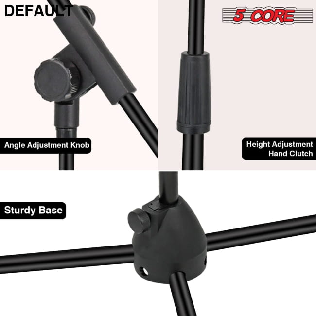 5 Core Tripod Mic Stand Floor Adjustable 18 to 72 Inches black Best Selling Products