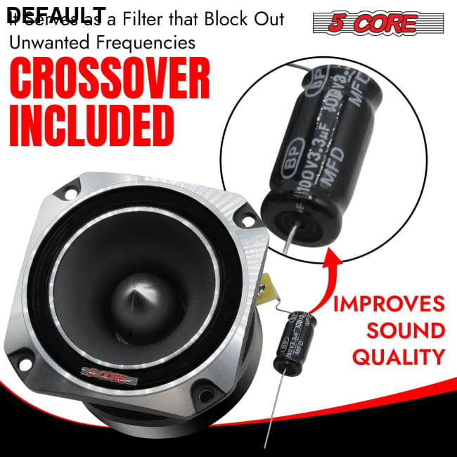 5 Core Tweeters Speakers Car Audio Pair 4 Ohm 3.5 Inch Best Selling Products