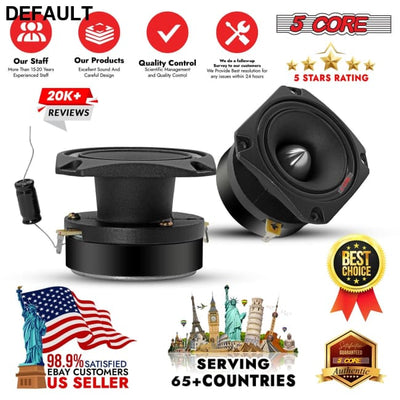 5 Core Tweeters Speakers Car Audio Pair 600W Combined Peak 4 Ohm 3.5 Inch Aluminum Super Bullet Tuiters Para Sonido