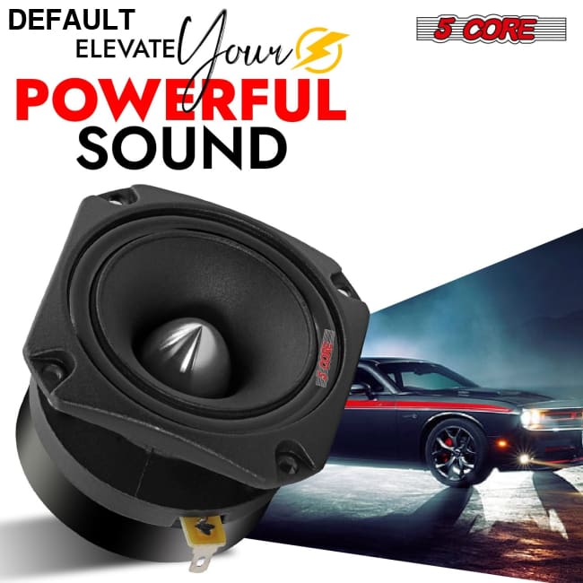 5 Core Tweeters Speakers Car Audio Pair 600W Combined Peak 4 Ohm 3.5 Inch Aluminum Super Bullet Tuiters Para Sonido