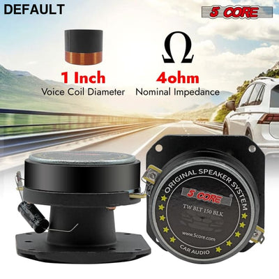 5 Core Tweeters Speakers Car Audio Pair 600W Combined Peak 4 Ohm 3.5 Inch Aluminum Super Bullet Tuiters Para Sonido