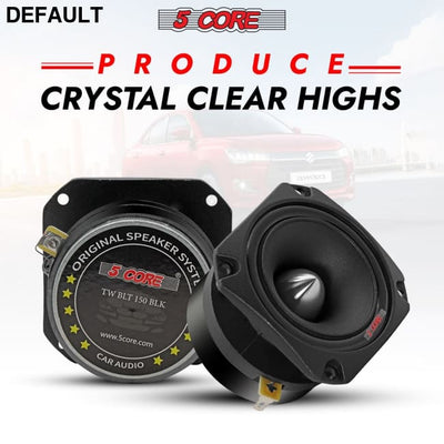 5 Core Tweeters Speakers Car Audio Pair 600W Combined Peak 4 Ohm 3.5 Inch Aluminum Super Bullet Tuiters Para Sonido