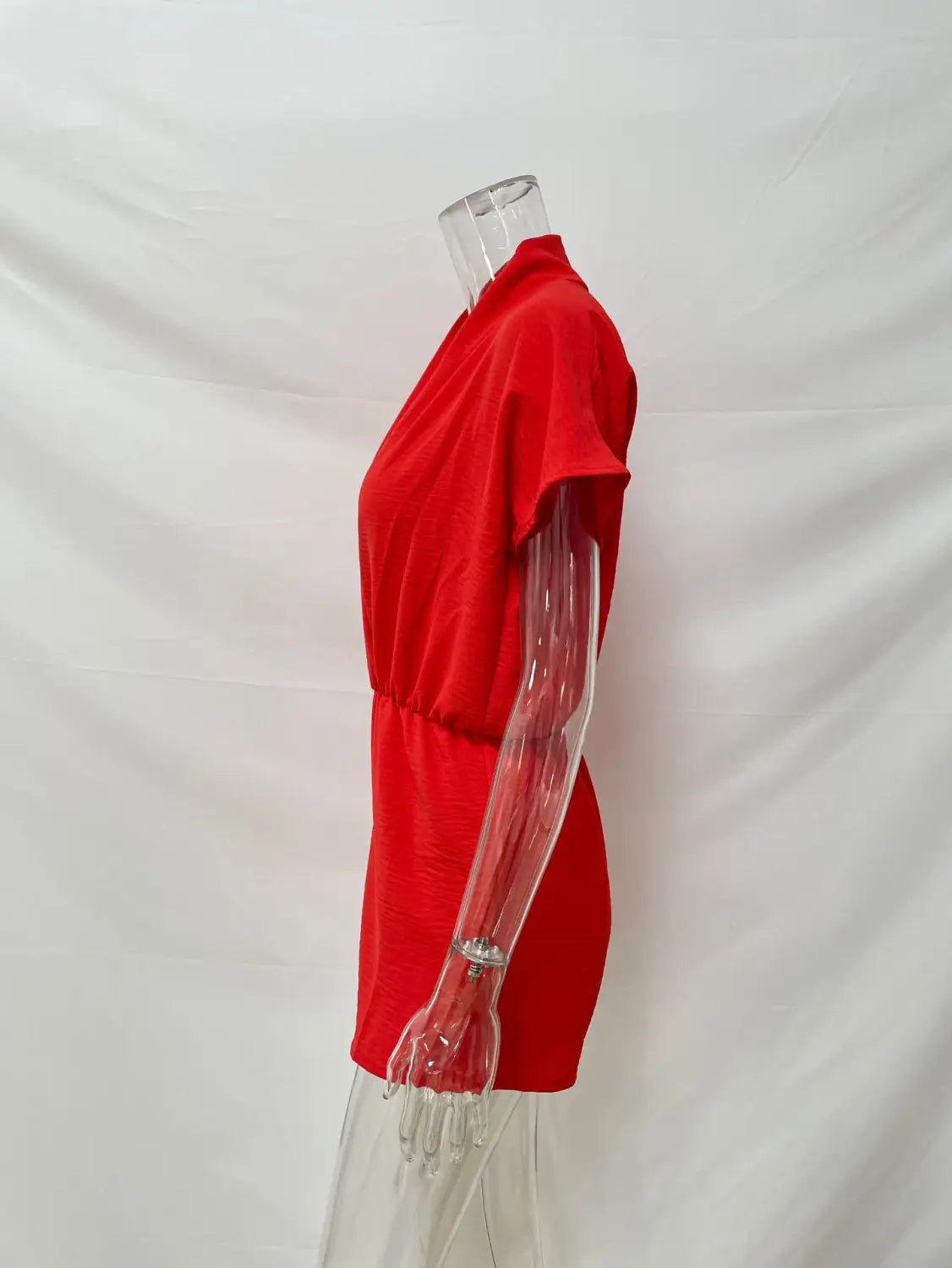 Women’s Solid Color And V-neck Slimming Jumpsuit