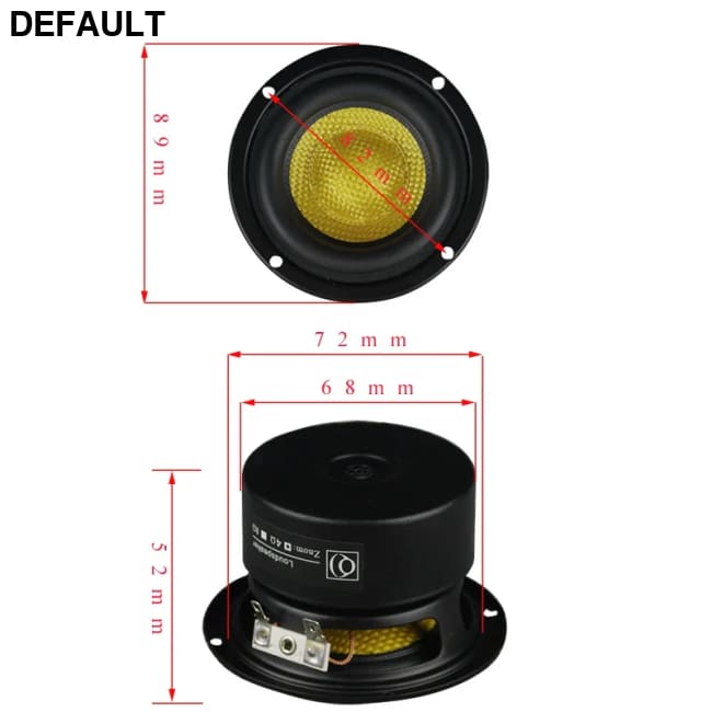 50W 4Ohm Subwoofer Speaker 3 Inch Deep Bass Loudspeaker Fiber Glass Super Powerful Low Frequency DIY 1piece to / CHINA