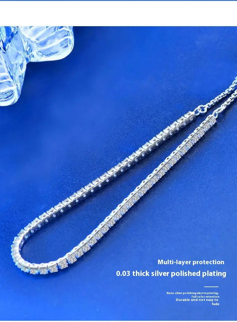 Moissanite Women’s Sterling Silver Bracelet