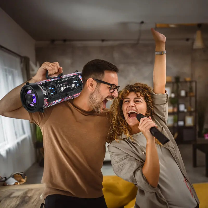 New Wireless Karaoke Smart Bluetooth Speaker Car Audio Subwoofer Gift for Computers/People Street Fashion